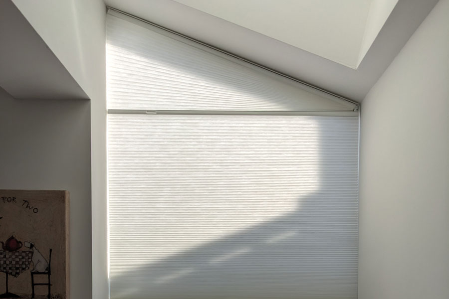 blackout fabric shaped cellular blinds