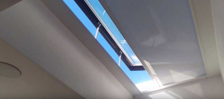 SHY ZIP rooflight blinds